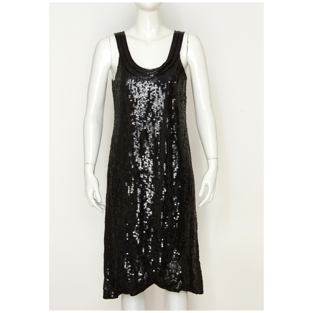 Black Sequin Vintage Dress